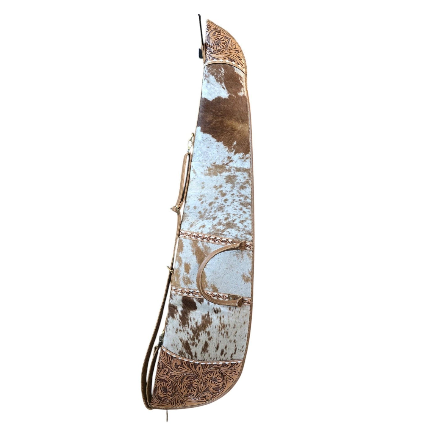 Montana Twist Genuine Leather Cowhide Gun Case - Light Brown or Black