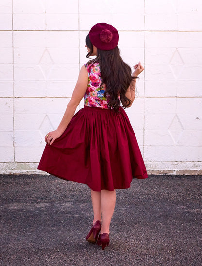 Watercolor Floral Bow Top - XS only, 1 left!