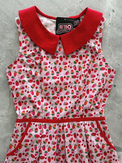 Berry Cherry Collared Dress - Medium only