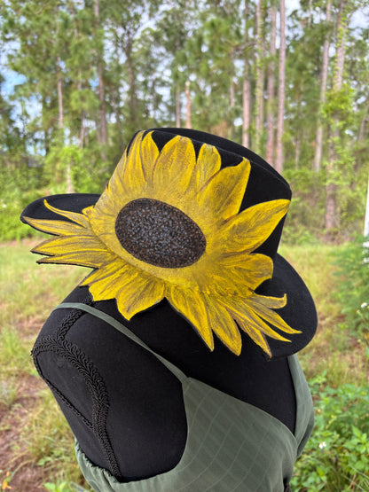 Sunflower Cowgirl Western Fedora