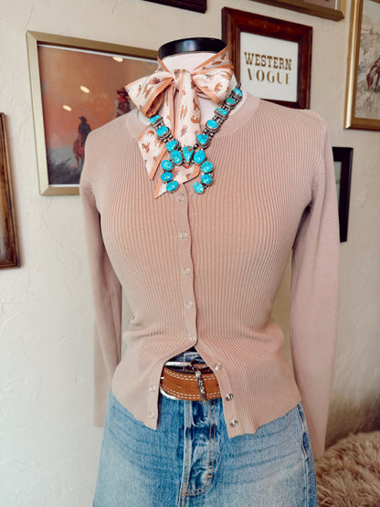 The Chelsea Cardigan in Khaki-LARGE