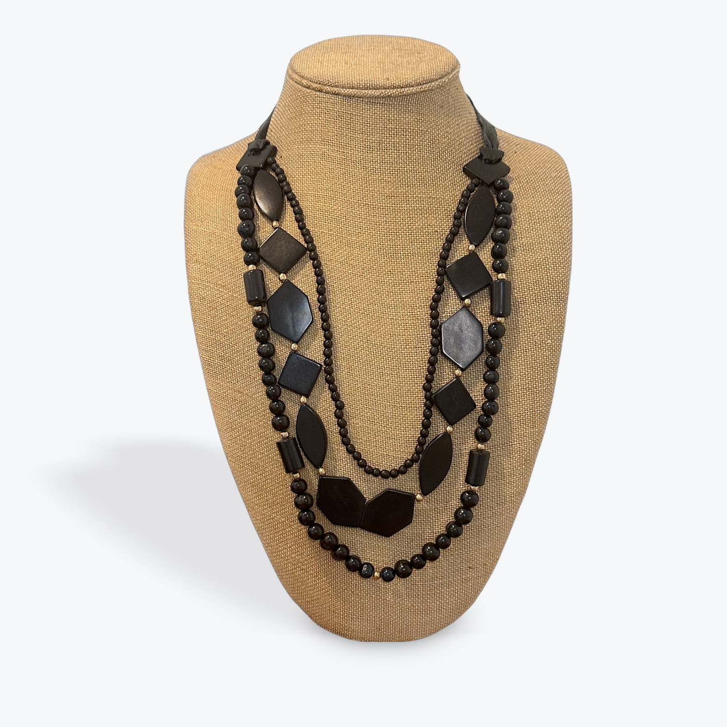 TIERRA TRIO TAGUA NUT ADJUSTABLE STATEMENT NECKLACE