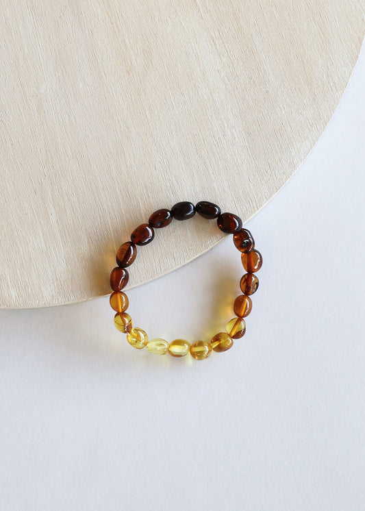 Polished Ombre Baltic Sea Amber || Adult Bracelet