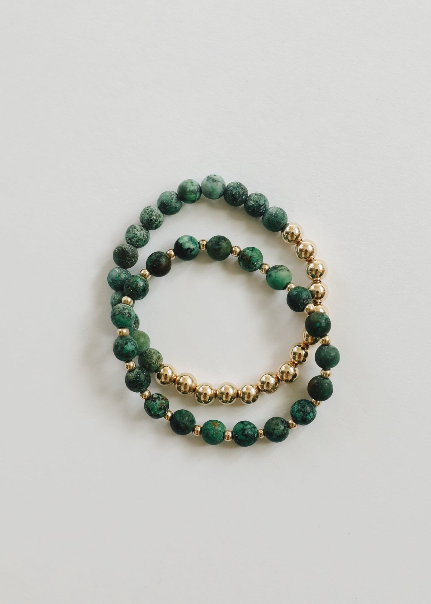 Turquoise Jasper :14k Gold Filled Sun + Moon || Adult Bracelets