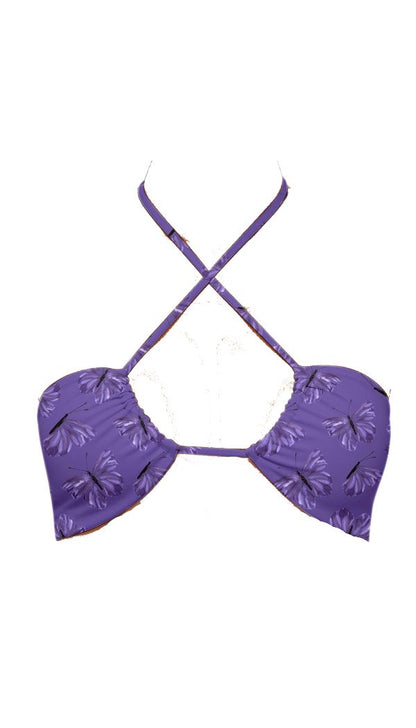 Mariah Reversible Bikini Top in Chrysalis