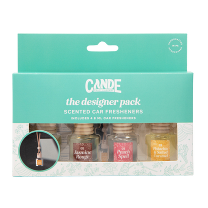 Designer 4 Pack Scented Car Freshener Bundle