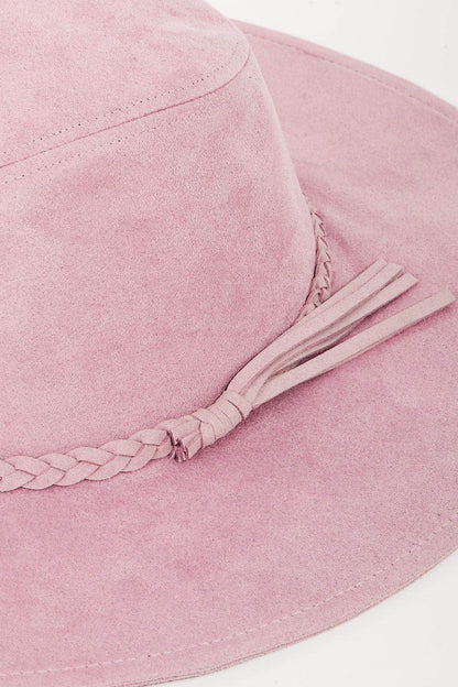 Fame Braided Faux Suede Hat for Chic Style and Comfort