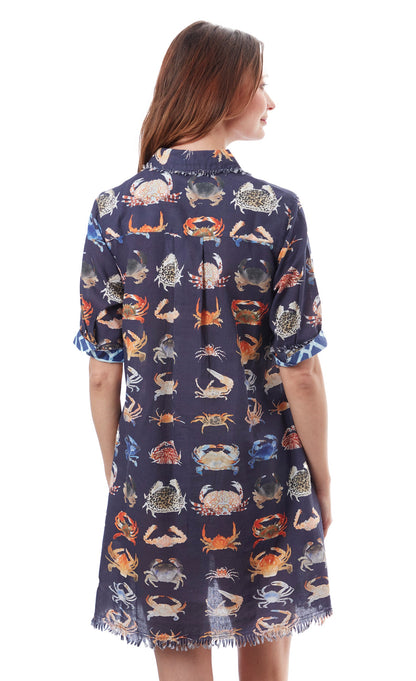 Chatham Dress Crab Print