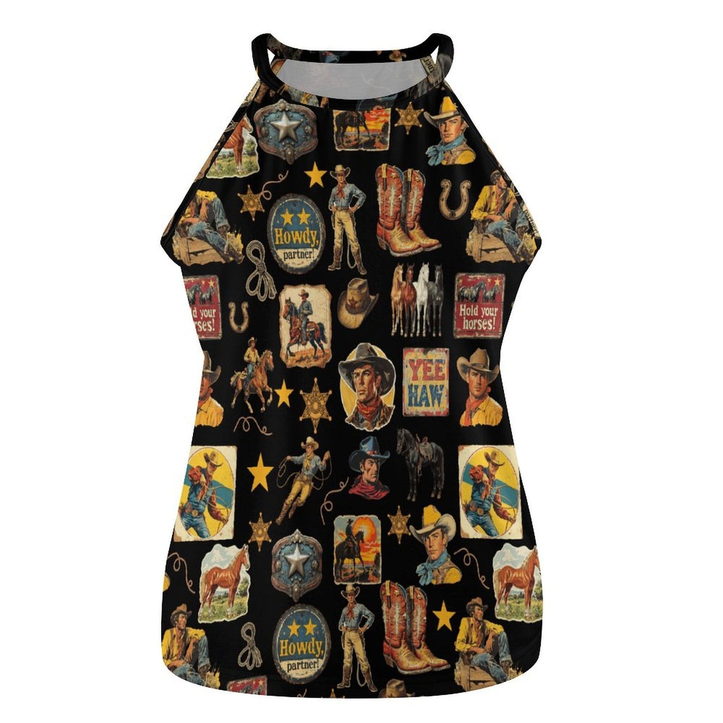 Baha Ranch Vintage Cowboy Collage Tank Top