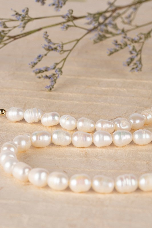 Small-sized natural pearl bracelet, necklace set