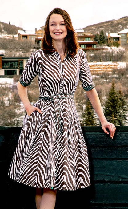 Mrs. Maisel Chocolate Zebra Print