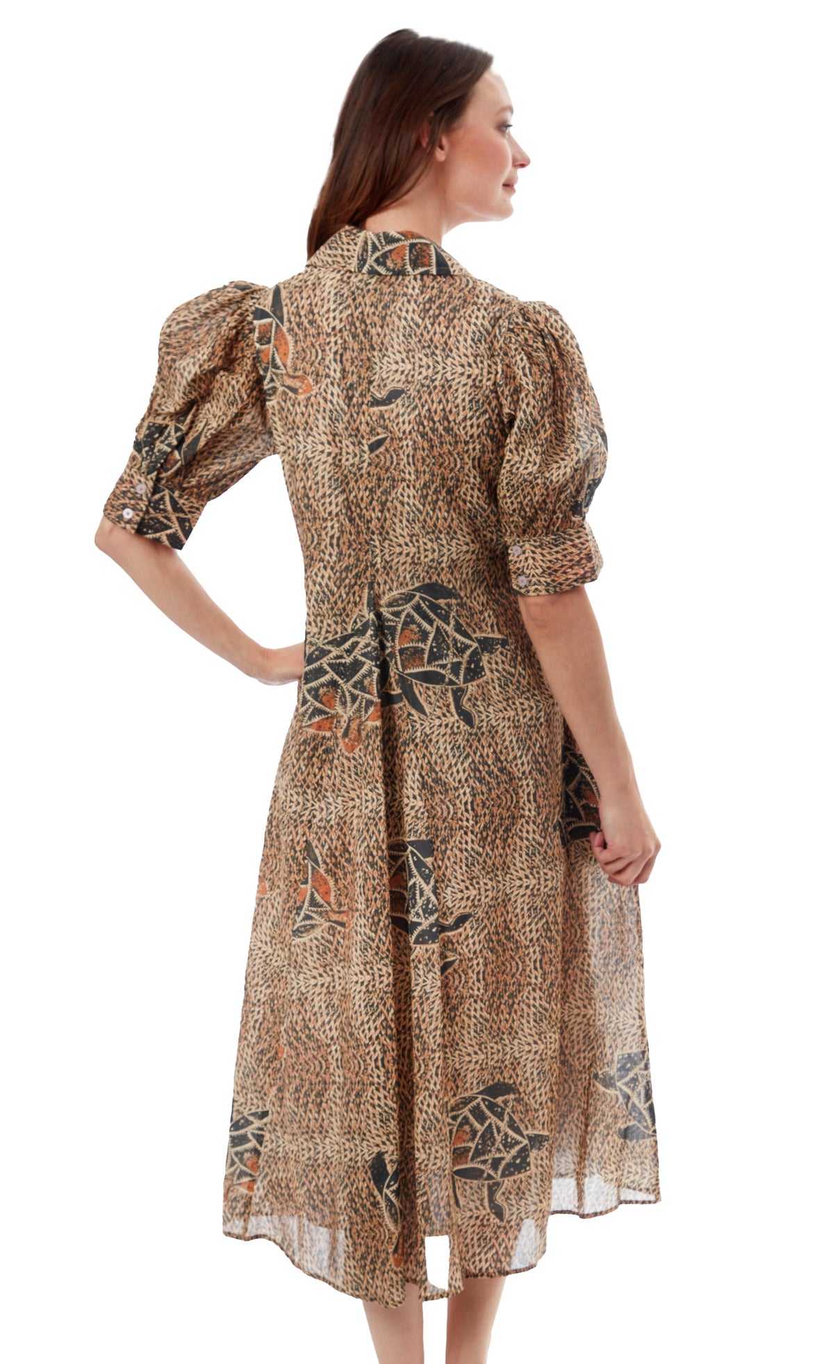 Montauk Dress Turtles Print