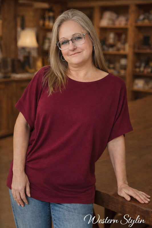 HACCI DOLMAN SLEEVE BOAT NECK TOP - LOOKS GREAT OFF THE SHOULDER!
