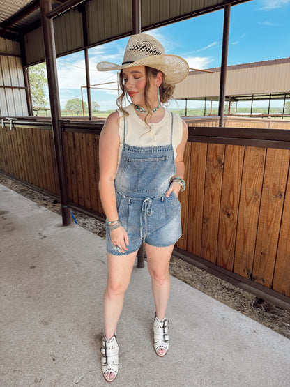 The Durango Denim Romper EXTRA SMALL