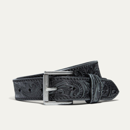 HAND-TOOLED MORNING GLORY JEAN BELT
