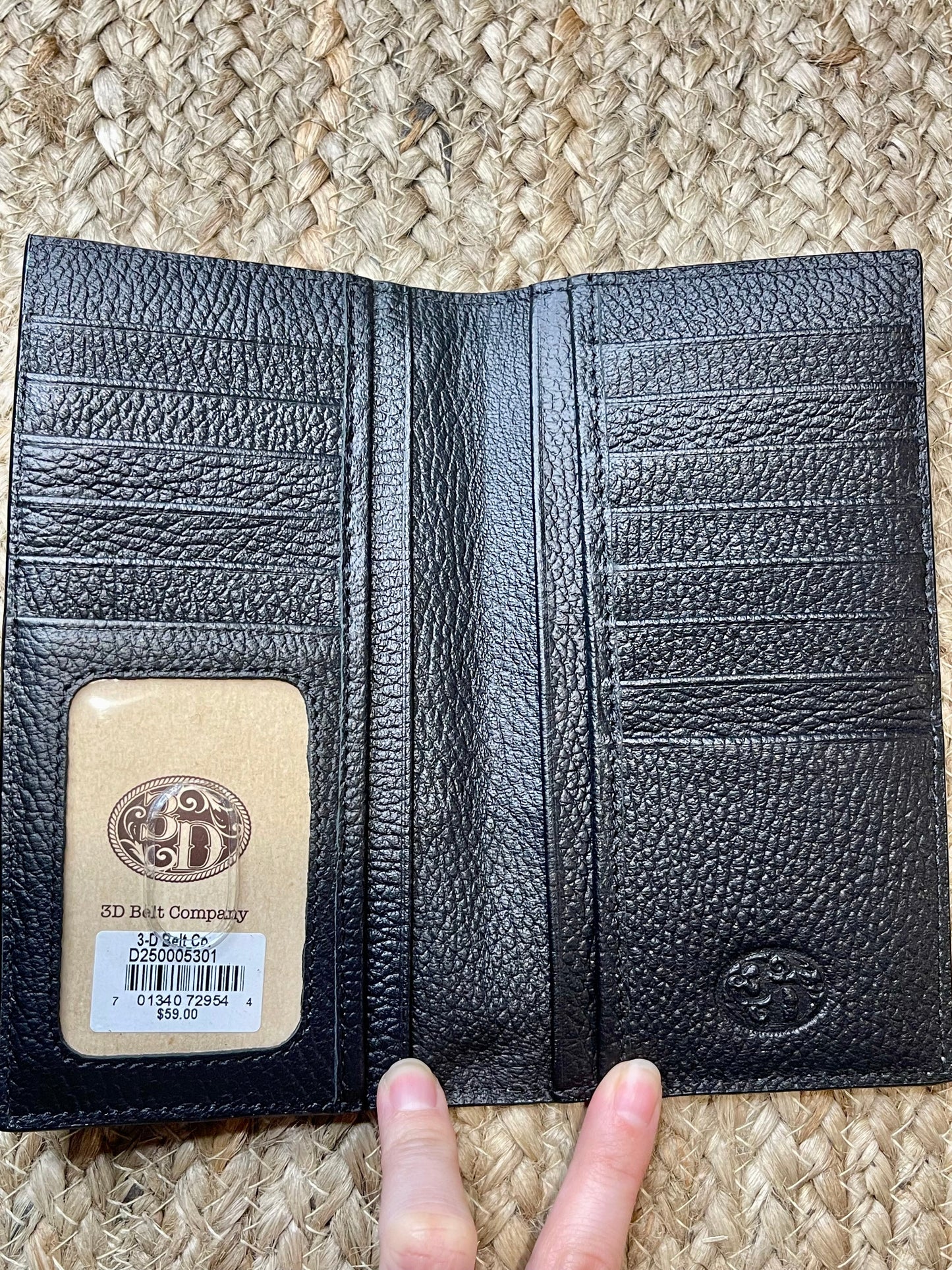 Black Woven Tooled Rodeo Wallet - SALE