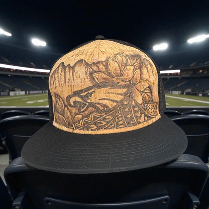 Football with Aloha - Burned Cork Trucker Hat Collection