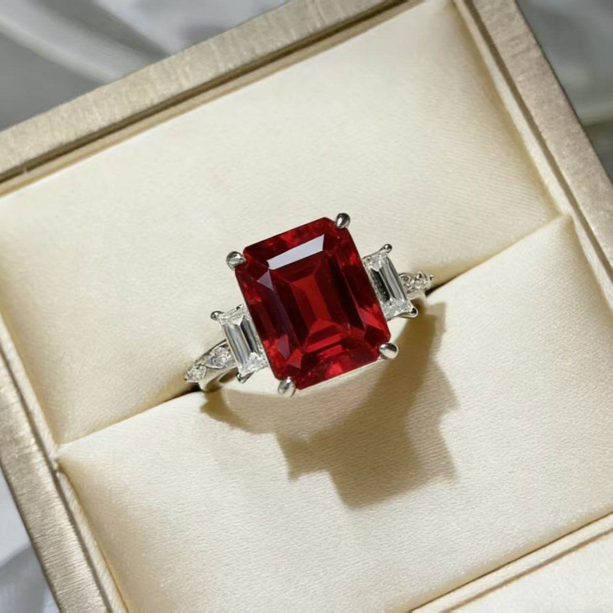 5 CARAT MOISSANITE .925 STERLING SILVER RING
