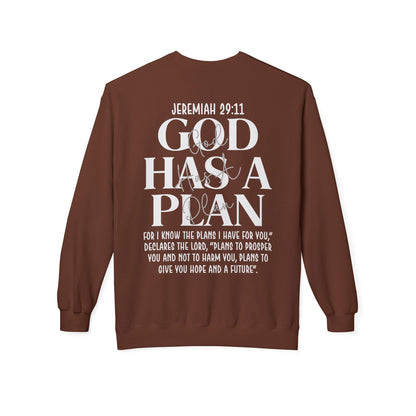 God Has a Plan Crewneck Sweatshirt – Jeremiah 29:11 Christian Pullover