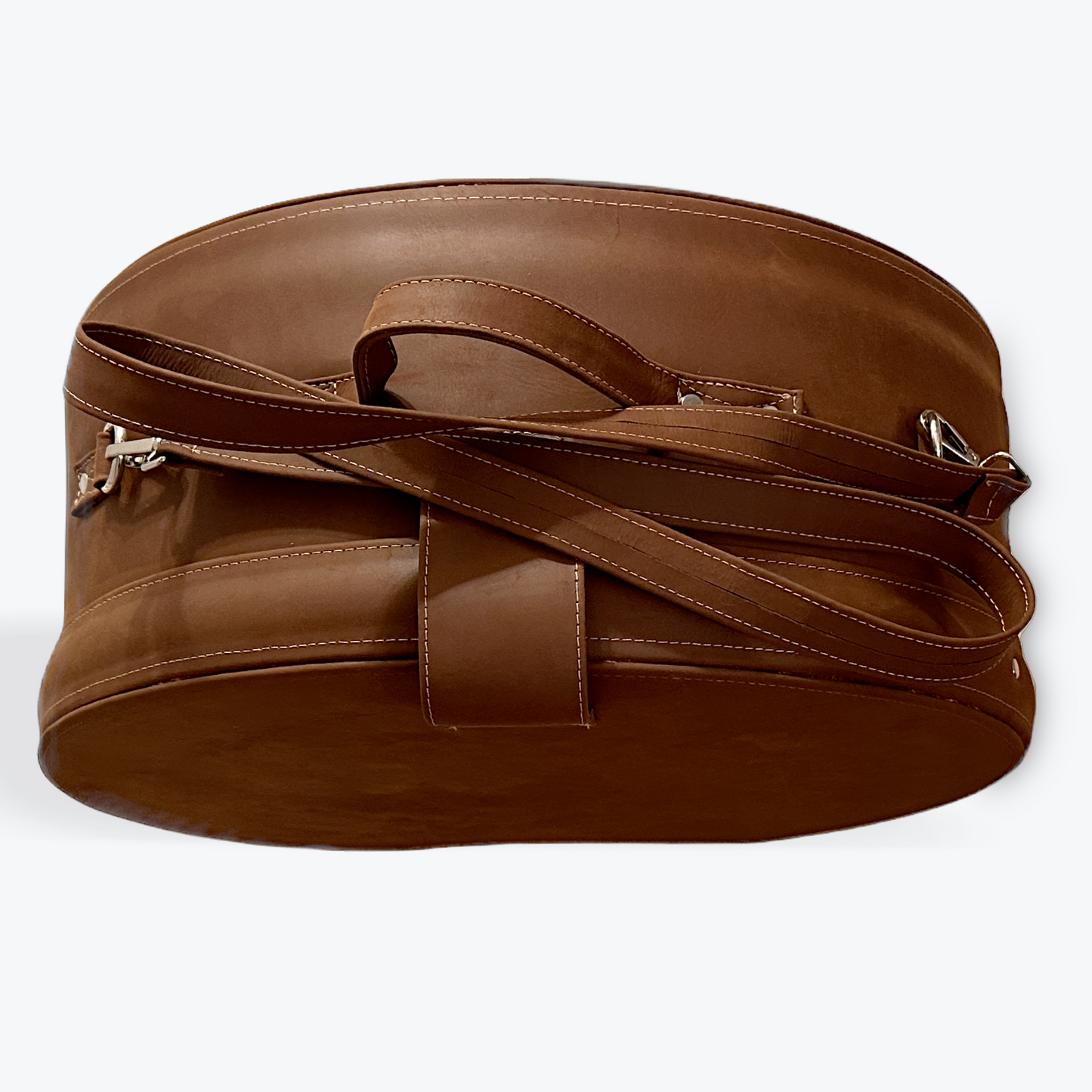 HANDMADE LEATHER HAT TRAVEL CASE AND STORAGE BOX