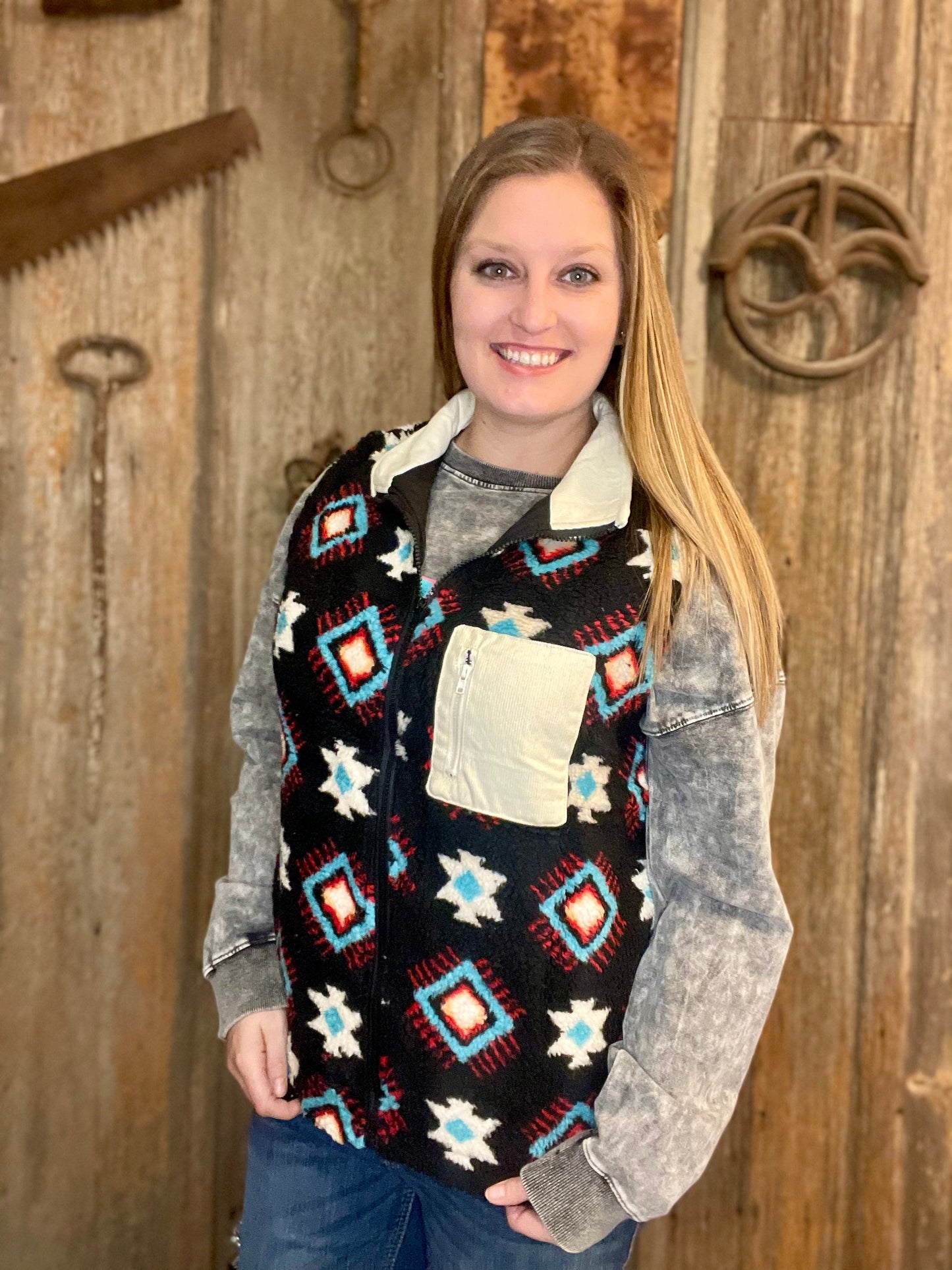 Kallie Mae’s Western Aztec Vest - SALE