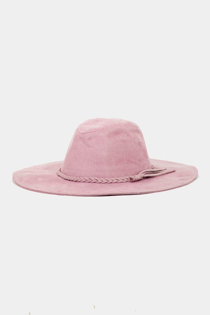 Fame Braided Faux Suede Hat for Chic Style and Comfort