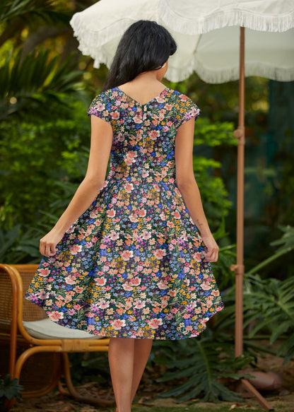 Painted Floral Greta Dress