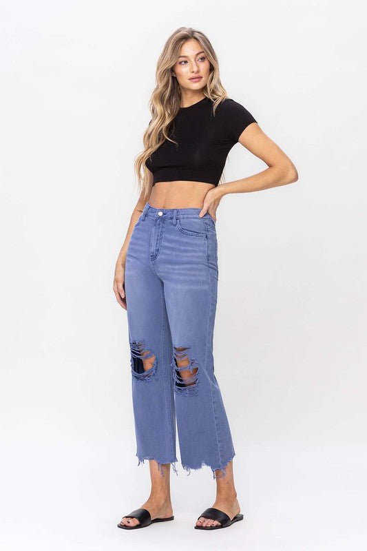 90"s Vintage Crop Flare Jeans - Rustic Jade Designs Co