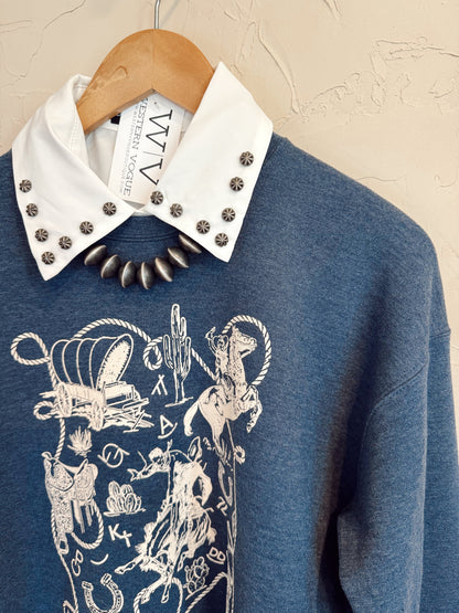 The White Studded Faux Collar