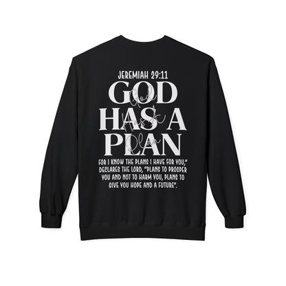God Has a Plan Crewneck Sweatshirt – Jeremiah 29:11 Christian Pullover