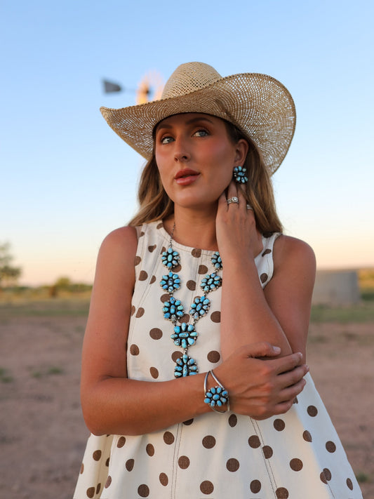The Posie Polka Dot Denim Top