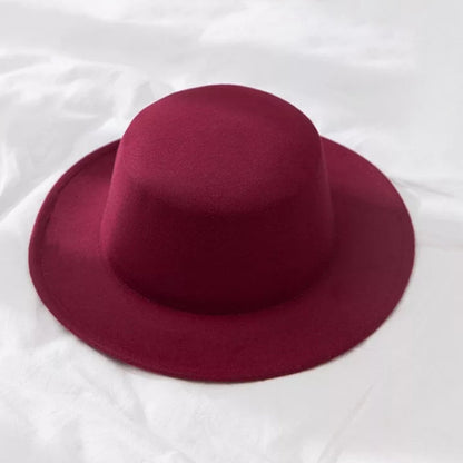 Winter Autumn Woolen Women Men Fedora Hats Fashionable Women Classic Wide Brim Fedora Hat Adjustable Big Fedoras Hat Luxury Brim Fedora Hat Summer Men Classic Hat