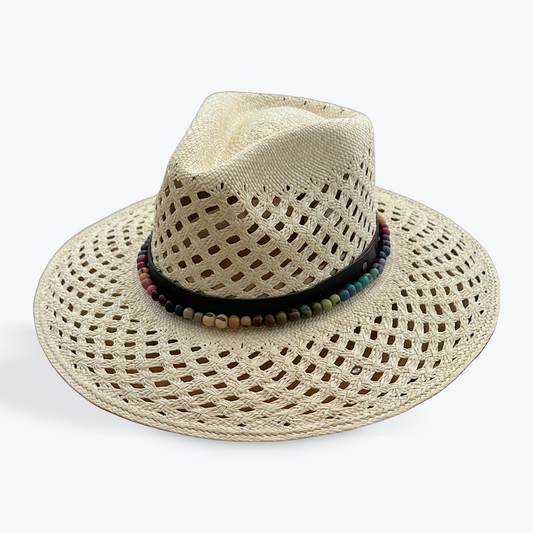 COLORFUL ADJUSTABLE BEADED HAT BAND