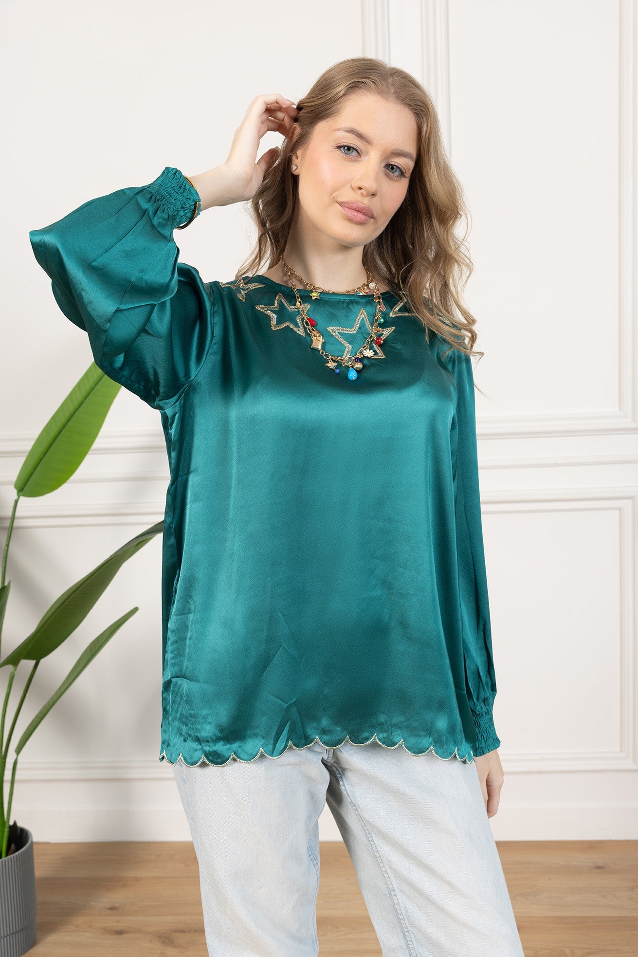 Shooting Stars Scoop Neck Top