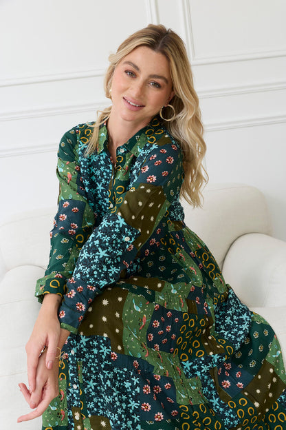 Julianna Colorblock Drop Waist Dress