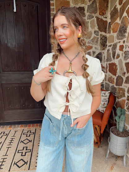The Georgia Denim Pant Set-Extra Small
