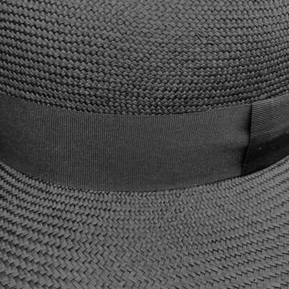 BLACK FEDORA STRAW HAT