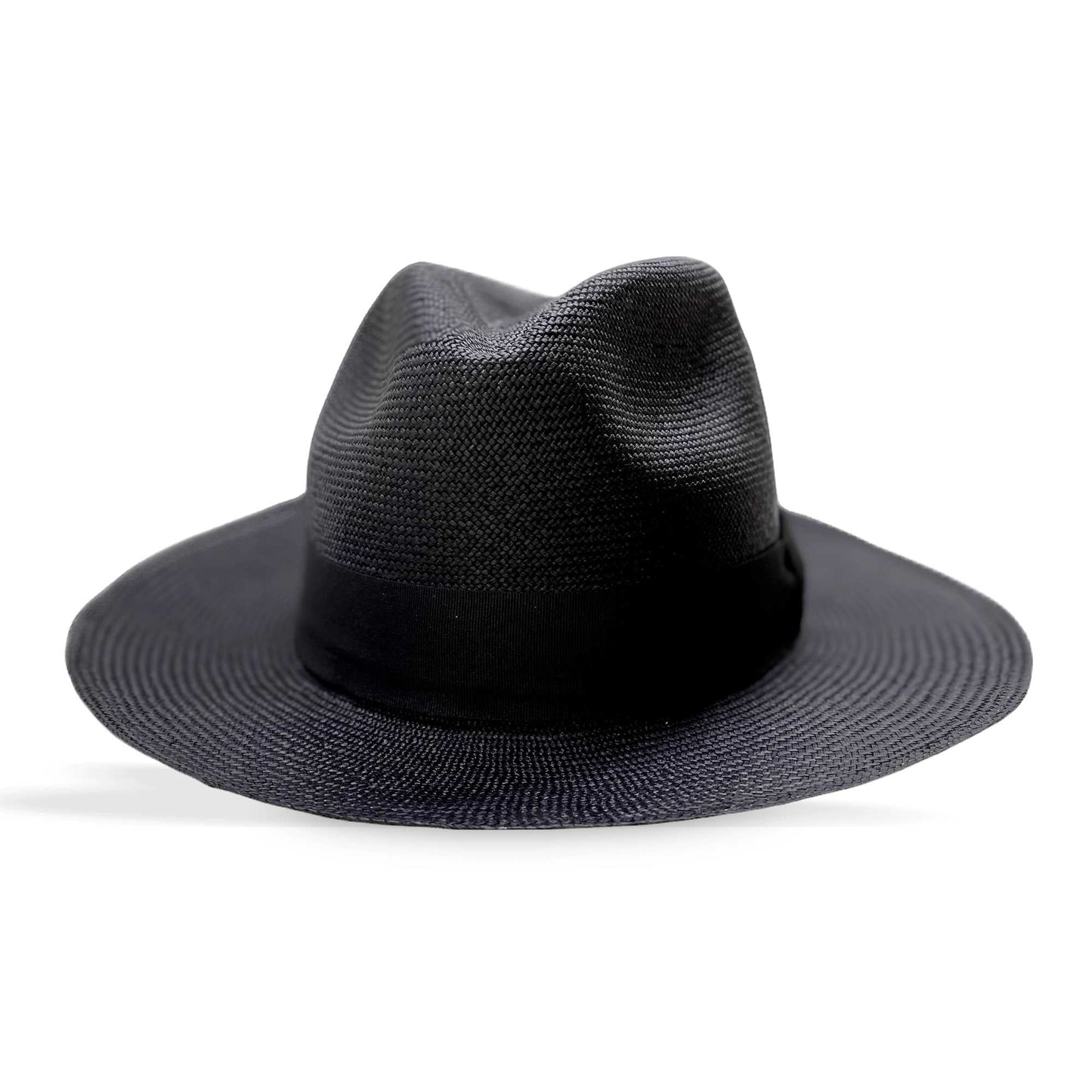 BLACK FEDORA STRAW HAT