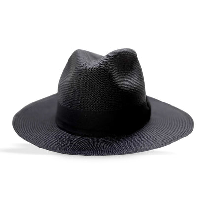 BLACK FEDORA STRAW HAT