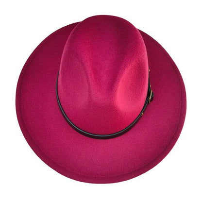 Belt Band Pointed Fedora Hat