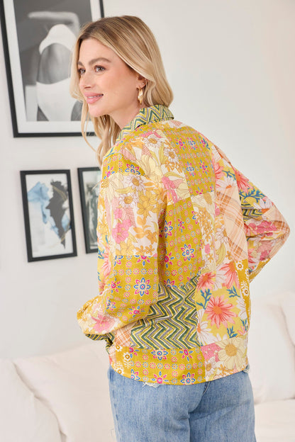 Zest & Bloom Shirt in Boho Yellow