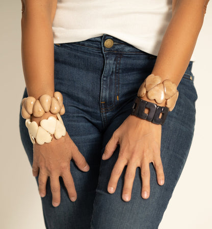 GEOMETRIC TAGUA NUT BRACELETS