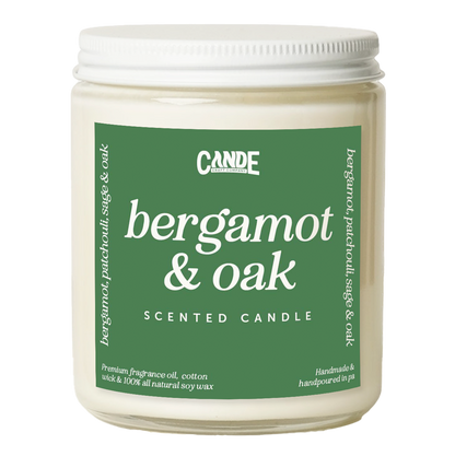 Bergamot & Oak Scented Candle