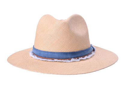 Indigo Panama Hat Straw - Handwoven