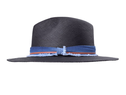 Indigo Panama Hat Straw - Handwoven