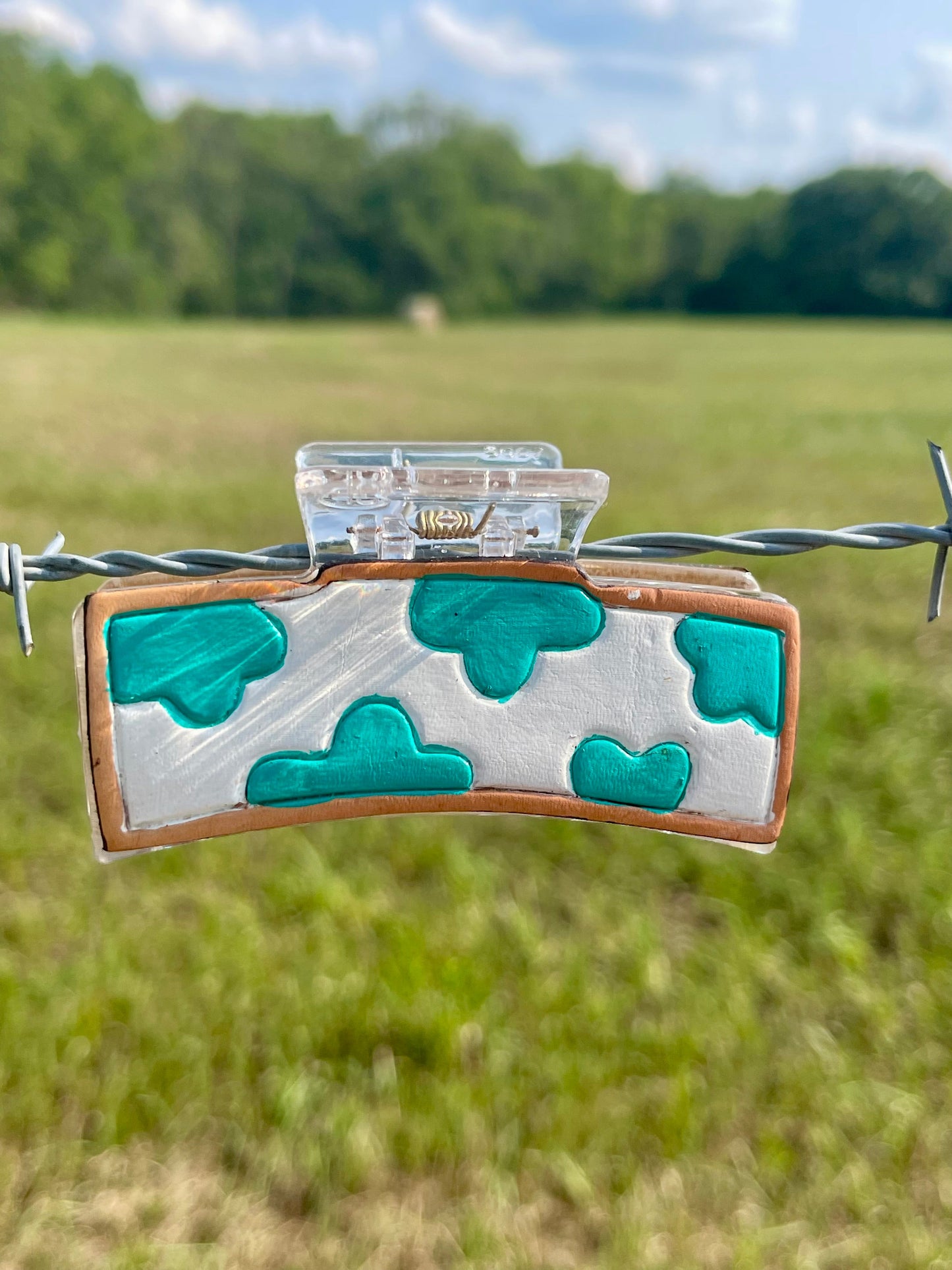 Cow Print Claw Clip