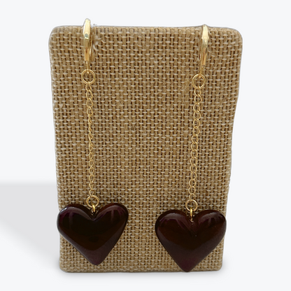 TAGUA NUT HEART NECKLACE & EARRINGS SET