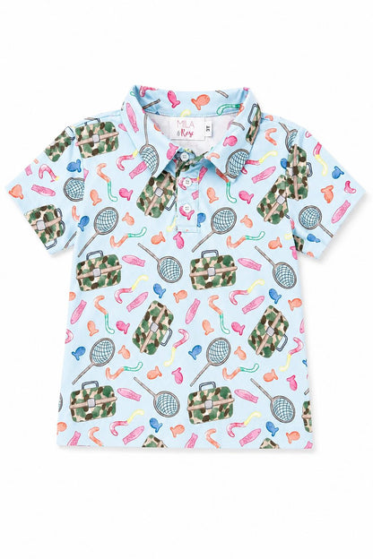 Boys Fishing Snacks S/S Polo