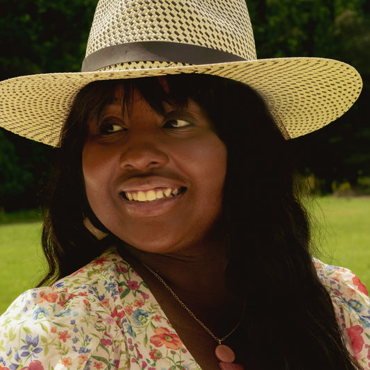 POLKA-DOT STRAW HAT
