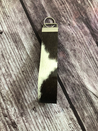 Authentic Cowhide wristlet keychain